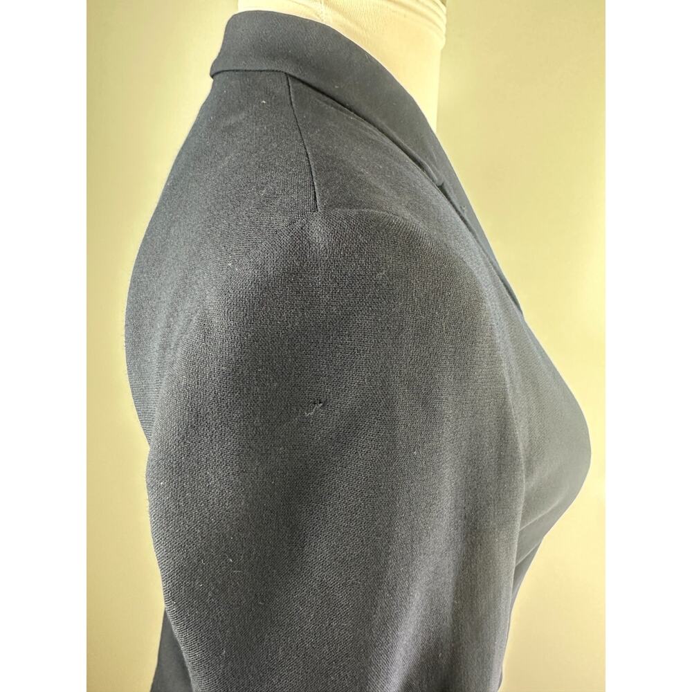 *Flaw Lauren Ralph Lauren Crown Crest 100% Wool Blazer Jacket Navy Womens Size 6 - Picture 14 of 16